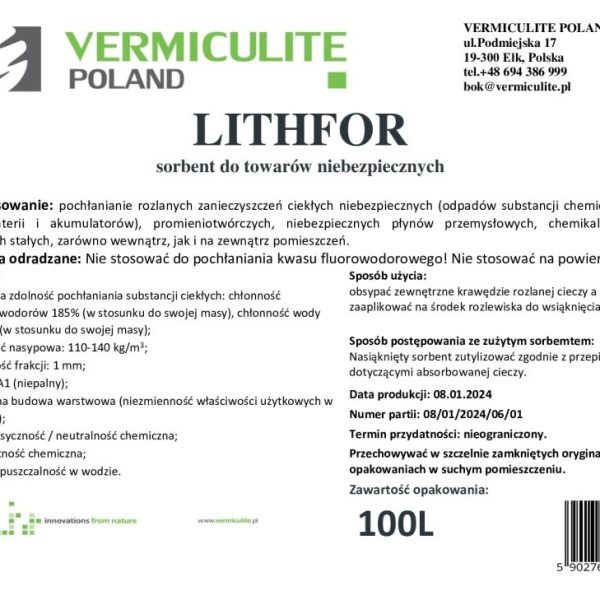 Sorbent LITHFOR - 100L