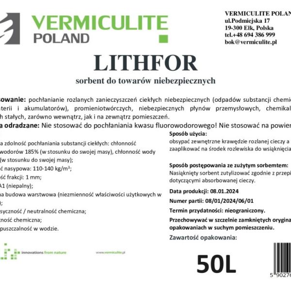 Sorbent LITHFOR - 50L